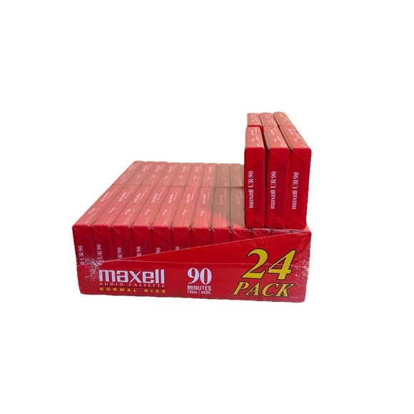 Maxell UR 90 Minute Blank Audio Cassette Tapes Normal Bias New Sealed 30-Pack - Picture 2 of 2